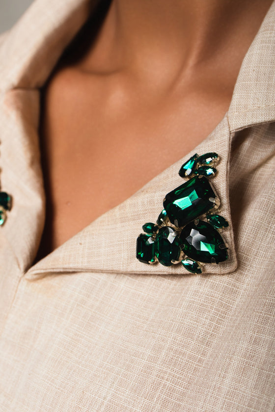 Avani — fabric and hand-finish close-up