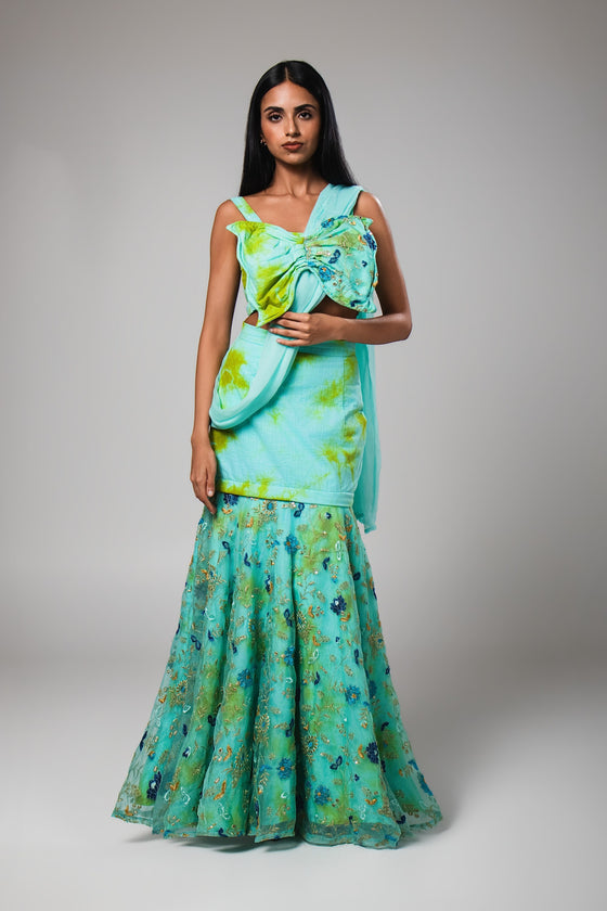 Saira three-piece ensemble by JuhiC, front view